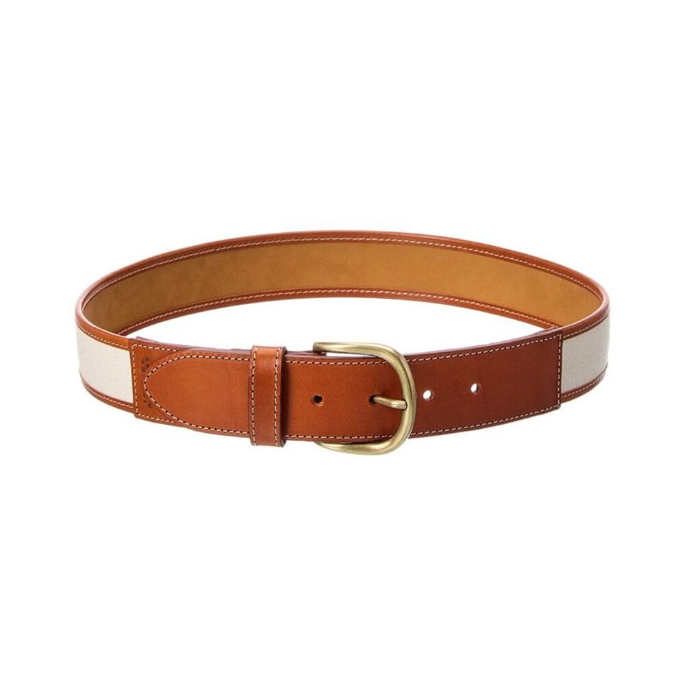Isabel Marant Zaf Canvas & Leather Belt, Brown